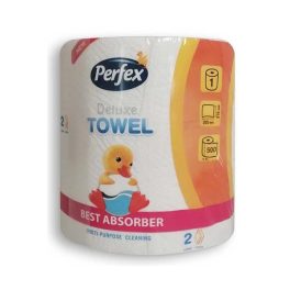 Perfex Deluxe kéztörlő, 1 tekercs, 2 rétegű, 500 lap